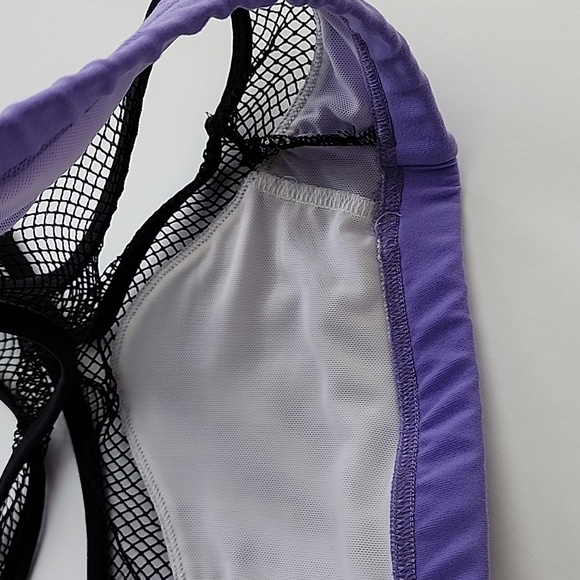 Public Myth Lilac Mix Black Mesh Sports Bra Size Smal - Picture 2 of 12